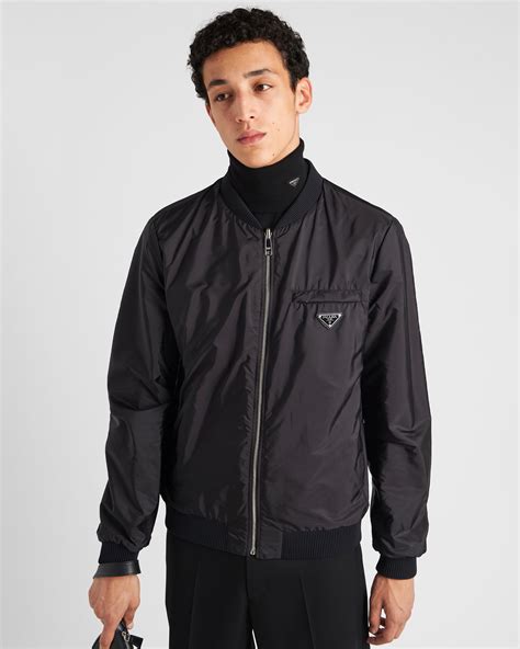 ladies prada bomber jacket|Prada nylon bomber jacket.